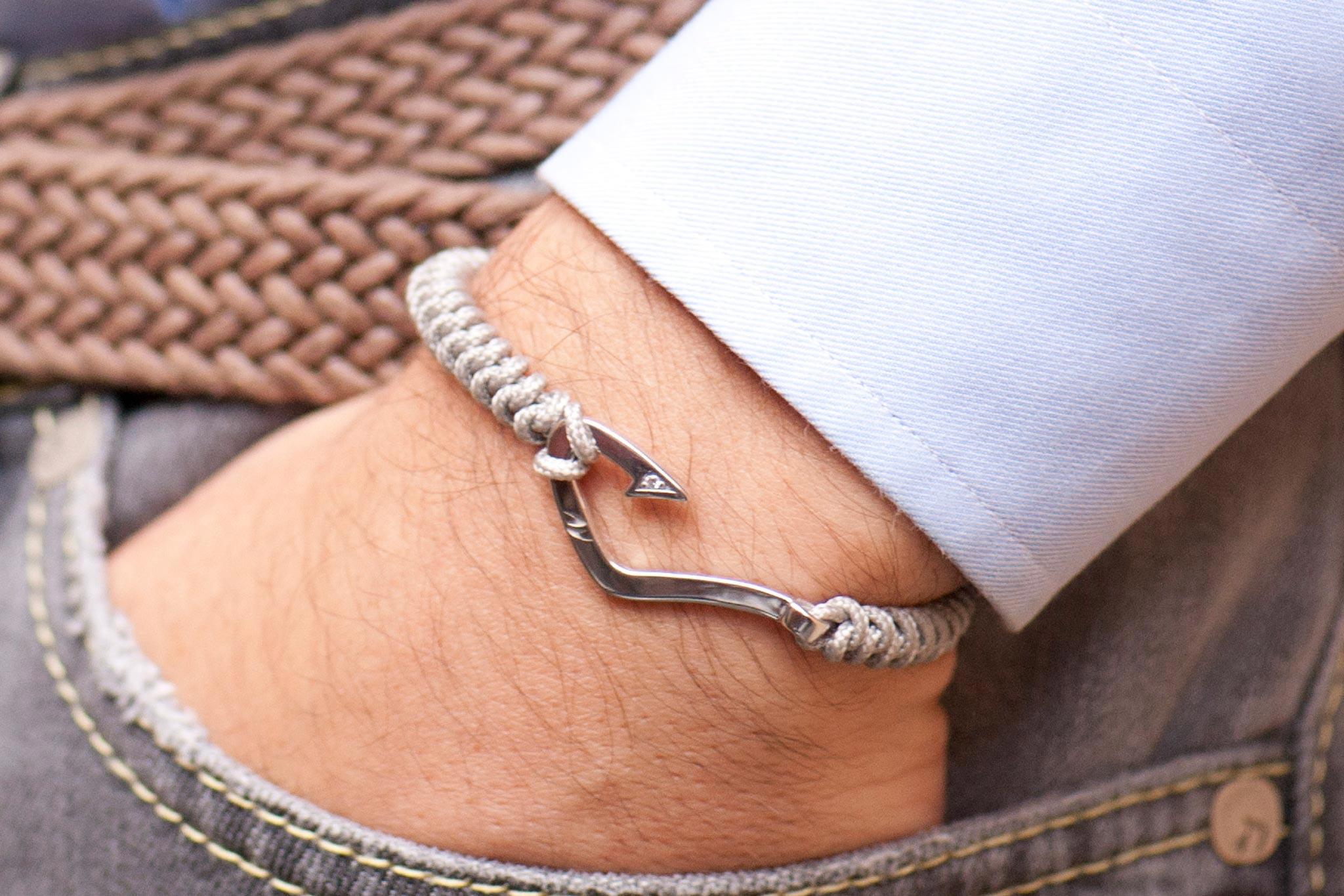 Bracciale Hook Grigio Argento - immagine 2
